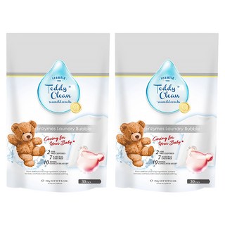 清淨海 Teddy Clean系列 植萃酵素洗衣膠囊 爽身粉, 30顆, 2袋