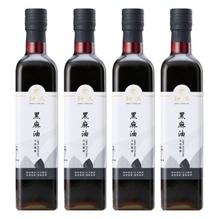 GENG YUAN 耕沅 100%古法壓榨黑麻油, 500ml, 4瓶