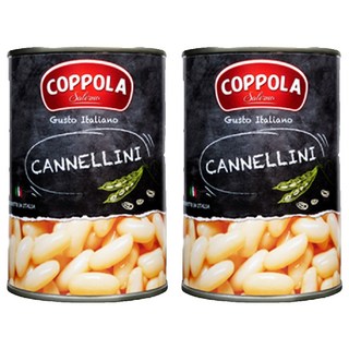 COPPOLA 柯波拉 義大利天然白腰豆, 富含蛋白質、碳水化合物、纖維素及耐久性澱粉質, 400g, 2罐
