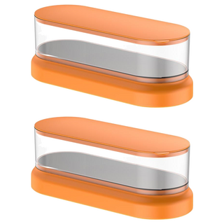 超聲波眼鏡/飾品清洗機 進階款 橘色 高頻震動 快速清潔, 2個