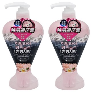 BAMBOO SALT 竹鹽 喜馬拉雅粉晶鹽牙膏, 清新花香薄荷, 口氣清新, 去除牙菌斑 預防蛀牙, 285g, 2瓶