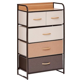 Home&Me 加寬抽屜櫃 5門, 混和顏色, 4層