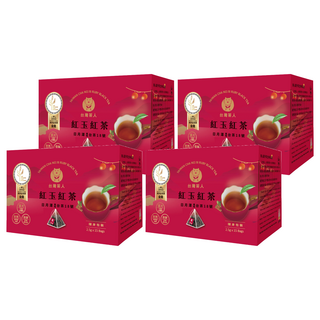 台灣茶人 100%金葉金獎台灣茶 日月潭紅玉紅茶, 2.5g, 15包, 4盒