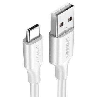 UGREEN 綠聯 USB-A-USB-C/Type-C 快充傳輸線 升級版, 1m, 白色, 1條