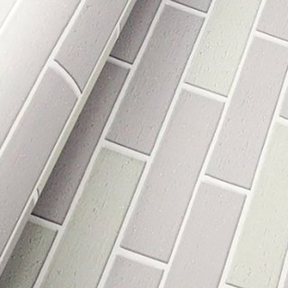 WA. WALL ART 仿磚紋文化石壁紙 PVC材質, 60 x 300cm, 米灰磚石