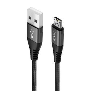 HODA 好貼 W1 2.4A Micro USB充電傳輸線, 100cm, 黑色, 1個