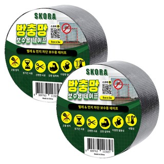 스코라 방충망 보수용 테이프, 2개