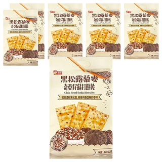 福伯 黑松露藜麥奇亞籽蘇打餅乾, 320g, 6袋