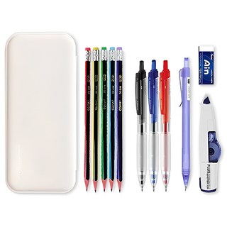 Dong-A PMS 鉛筆盒文具禮品組, 白色, 1套