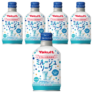 Yakult 養樂多 優格碳酸飲料 日本原裝進口 添加維生素D 微碳酸氣泡清涼爽口, 300ml, 5瓶