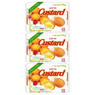 LOTTE 樂天 Custard 蛋黃派 10顆, 230g, 3盒