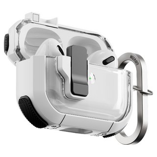 누아트 컬러엣지 분실방지 잠금기능 마그네틱 락 범퍼케이스, 에어팟 프로 3, 화이트, 1개