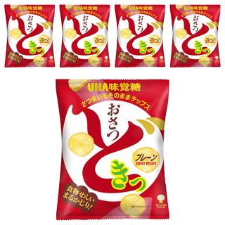 UHA 味覺糖 甘薯心動薯片 原味, 65g, 5包