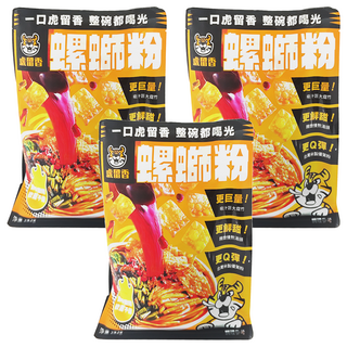 虎留香 螺螄粉, 加量大腐竹, 台製粉絲Q彈滑順, 282g, 3包