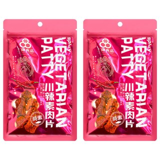 三陽食品 川辣素肉片 軟嫩多汁 香氣十足的素食零嘴 口感酷似牛肉乾, 250g, 2包