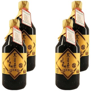 黑豆桑 原味醬油 550ml 嚴選青仁黑豆古法釀造 無防腐劑、無調味劑添加, 4瓶
