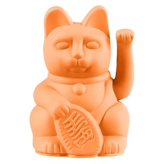 DONKEY 幸運繽紛招財貓 迷你款, 桃橘, 1個