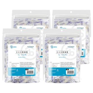 aibo 手作烘焙食品級玻璃紙乾燥劑 Set, 5g/小包 540g/袋, 環保夾鏈袋裝, 4袋