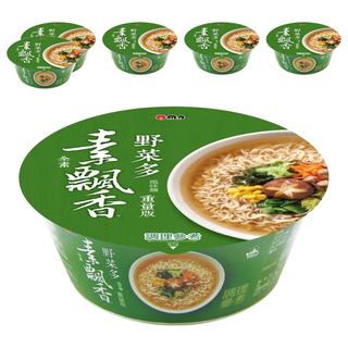 維力 素飄香 野菜多風味麵 重量版 95g, 6入