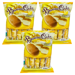 Shiawasedou 幸堂 香蕉蛋糕 10個裝, 3個, 185g