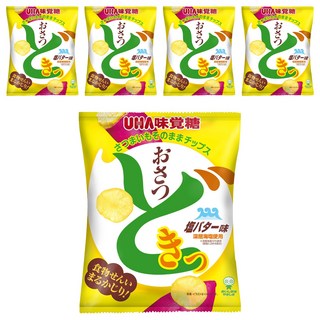 UHA 味覺糖 甘薯心動薯片 鹽奶油風味 黃金貫品種地瓜製成 口感偏硬具嚼勁, 65g, 5包