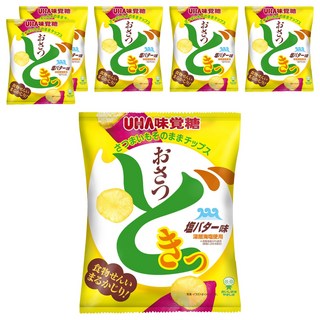 UHA 味覺糖 甘薯心動薯片 鹽奶油風味 黃金貫品種地瓜製成 口感偏硬具嚼勁, 65g, 6包