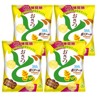 UHA 味覺糖 甘薯心動薯片 鹽奶油風味 黃金貫品種地瓜製成 口感偏硬具嚼勁, 65g, 4包