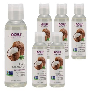 NOW Foods 純椰子保濕油/基底油, 118ml, 6瓶