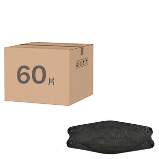 益品 KF94醫療口罩, 2個, 30片, 神秘黑