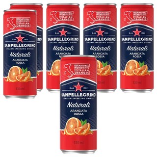 SANPELLEGRINO 聖沛黎洛 氣泡水果飲料 血橙口味, 330ml, 6個