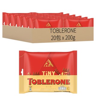 TOBLERONE 瑞士三角迷你牛奶巧克力分享包, 200g, 20包