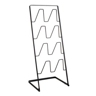 NOVA LIVING 4層直立式拖鞋架 鐵製材質 尺寸24x21x62cm, 黑色, 1個