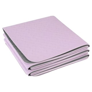 TPE 好觸感無味加厚瑜珈墊 附贈環保手提袋, 183 x 61 x 0.6cm, 淺紫 + 灰色, 1個