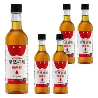KOKUMORI 穀盛 果然好喝蘋果酢, 360ml, 5瓶