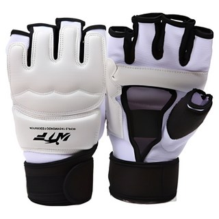 跆拳道格鬥訓練護手套組, 1個, 白色 + 黑色