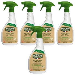 MAITRE SAVON DE MARSEILLE 玫翠思 黑肥皂強效家用去汙噴霧 法國百年皂廠製造 法國ECOCERT認證 750ML, 5瓶