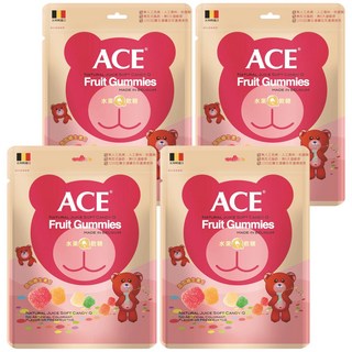 ACE 水果Q軟糖 無色素 無防腐劑 無反式脂肪 比利時進口, 240g, 4包