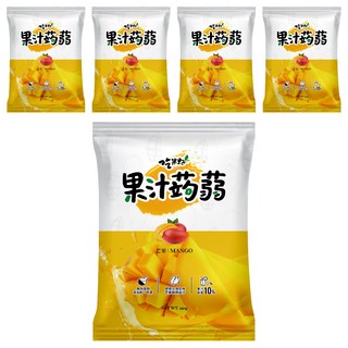 吃果籽 果汁蒟蒻 芒果 台灣在地芒果 擠壓式 獨立包裝 無添加色素 無防腐劑 無消泡劑 果汁含量10%, 240g, 5包