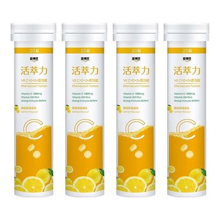 DR.KIM 金博氏 活萃力 Vit C + D + Zn 發泡錠, 4支, 20顆