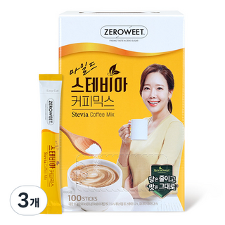 스테비아스위트 마일드 커피믹스, 9.6g, 100개입, 3개