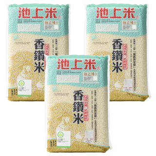 池上多力米 香鑽米 產銷履歷, 1.5kg, 3包, CNS一等米