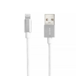 Kinyo 蘋果鋁合金編織線 USB-A12 70g, 3m, 白色, 1條