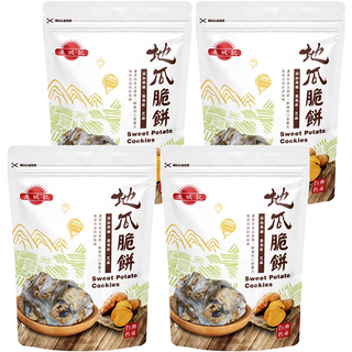 連城記 地瓜脆餅 濃郁地瓜香氣 酥脆口感 全素配方, 300g, 4包