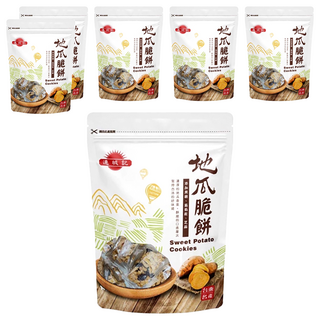 連城記 地瓜脆餅 濃郁地瓜香氣 酥脆口感 全素配方, 300g, 6包