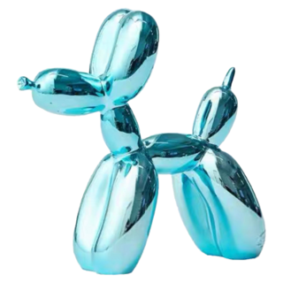 Green Tree Products 迷你氣球狗 造型擺飾, 10 x 4.3 x 10cm, 水藍色