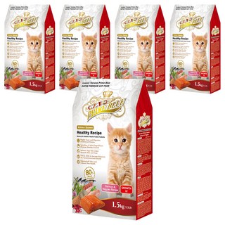 LV PRIME BLUE 藍帶 精選系列 滋補幼母貓乾飼料, 鮭魚蔬果, 1.5kg, 5袋