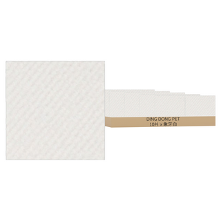 DING DONG PET 寵物防滑正方形組合地墊, 象牙白, 10入