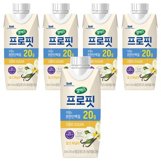 Selex 無糖完整蛋白飲 香草牛奶風味, 5瓶, 250ml