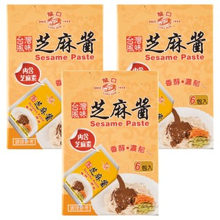 龍口 芝麻醬 台灣風味 香醇濃郁 6包入, 240g, 3盒