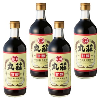 丸莊醬油 甘醇釀造醬油, 非基改黃豆 天然發酵, 不含防腐劑 味素 焦糖色素 食用酒精, 450ml, 4瓶